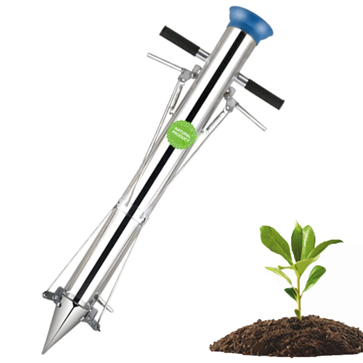 Blumenzwiebel-Pflanzgefäß-Set, Gartenwerkzeug mit langem Griff, zum Einpflanzen von Blumenzwiebeln, Sämlingen und Gemüse, strapazierfähig