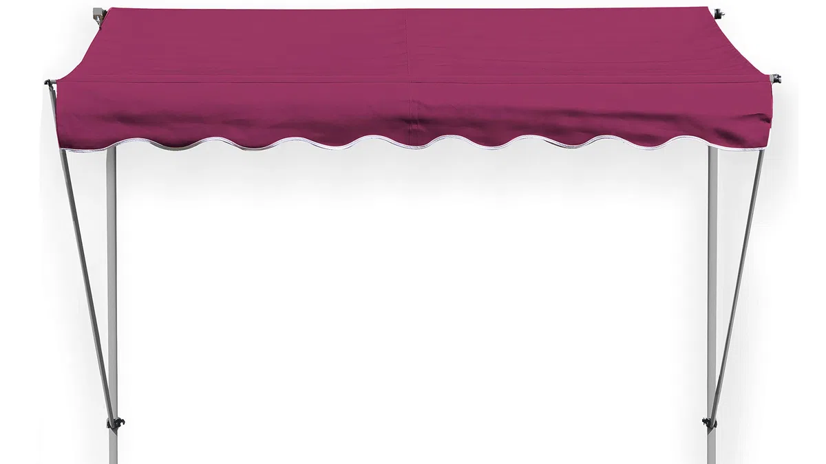 GRASEKAMP Qualität seit 1972 Klemmmarkise Ontario 205x130cm Bordeaux Balkonmarkise höhenverstellbar von 200cm-320cm