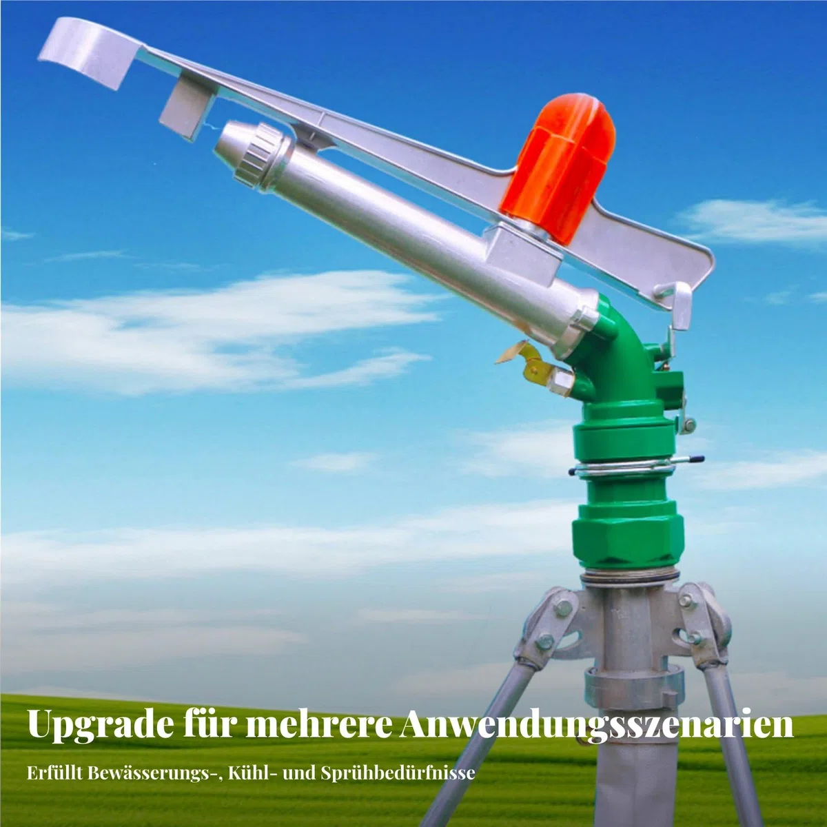 Bewässerungssprenger Gartenregner Rasensprenger Feldsprenger Kreisregner Hochbelastbar mit Einstellbarer Sprühweite Und Muster 0 Bis 360 Grad, Kupfer 2.5inch 50