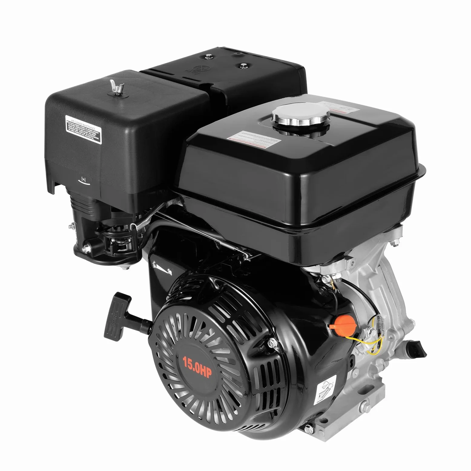 420CC 4 Takt Benzinmotor, 15 PS 9KW Standmotor Motor, 1 Zylinder Industriemotor Benzin Engine Leichtstartmotor