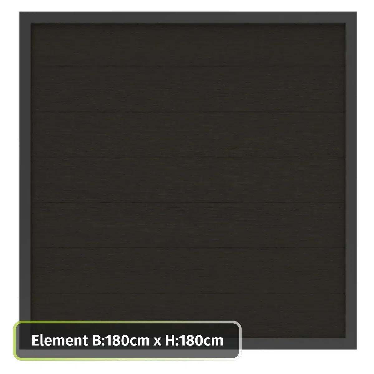 HORI Rahmenzaun WPC Sichtschutz Stecksystem Zaun Garten Gartenzaun Lamellenzaun Windschutz Zaunelemente - 180 x 180 cm - Anthrazit