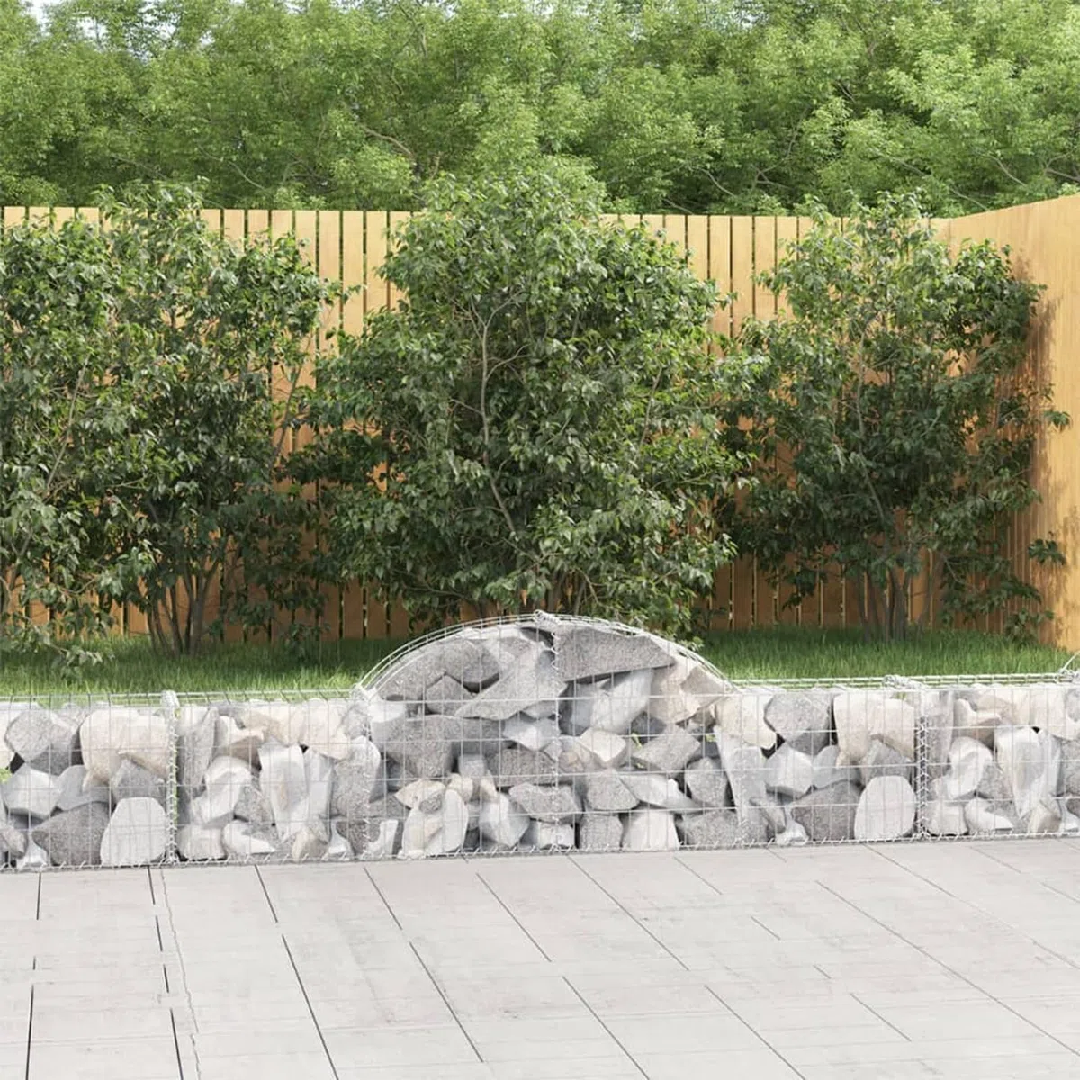 Gab Basket 200x30x40/60cm - Verzinkter Stahldraht Wandkörbe für den Außenbereich, Sichtschutzzaun, Garten, Det, Felsenstützmauer Solut