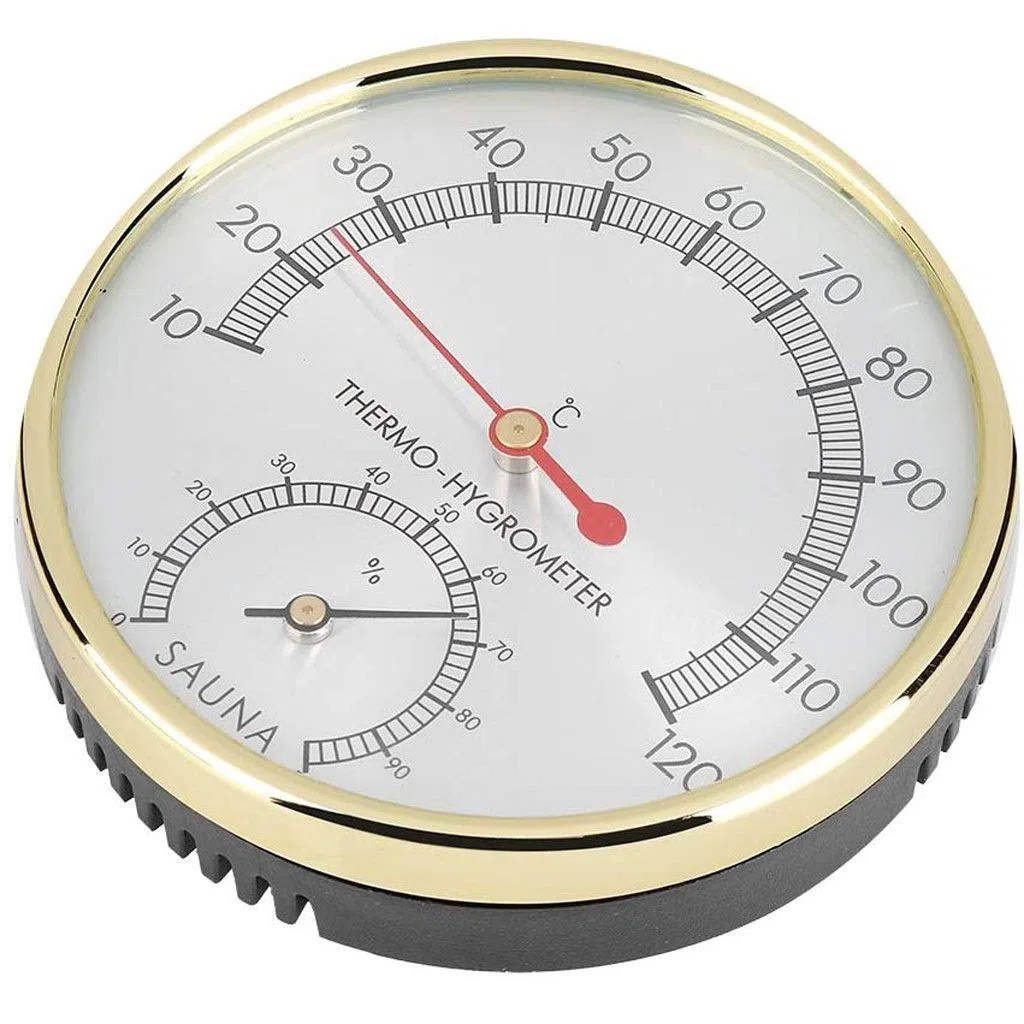 Sauna Hygrothermograph Thermometer Hygrometer Saunaraum Zubehör für Häuser Büros Werkstätten Schulen Märkte Lager