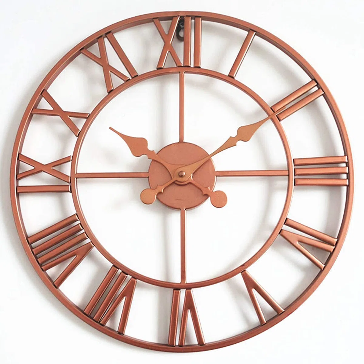 Outdoor-Garten-Wanduhr, große Retro-Gartenuhr mit römischen Ziffern, offenes Gesicht, Schmiedeeisen, wasserdichte Außenuhr, Indoor-Outdoor-Dekoration, Außenuhr, stumme Quarz-Wanduhr,Bl
