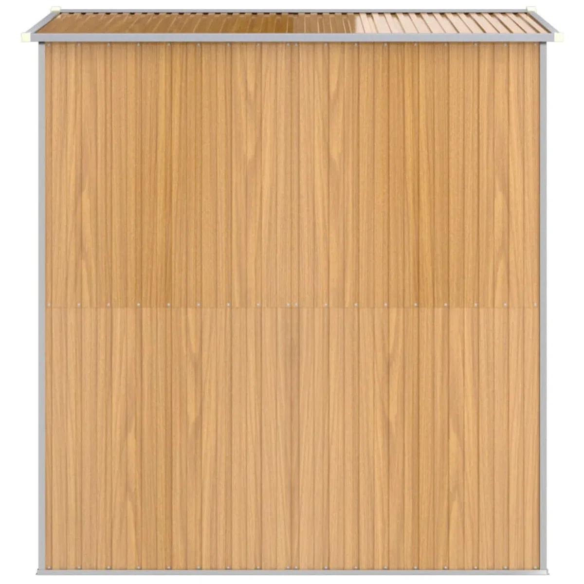LAPOOH Geräteschuppen, Gerätehaus, Fahrradgarage, Gartenhütte, Fahrradunterstand, Gartenhäuschen, Garten Hütte, Fahrrad Unterstand, Hellbraun 192x191x223 cm Verzinkter Stahl