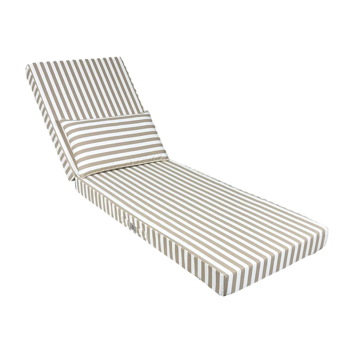 Déco Arts Kissen für Sonnenliege, 190 x 60 x 10 cm, mit Kopfstütze, Sonnenliege, abnehmbarer Bezug, wasserabweisend, UV-Schutz, Premium-Stoff 270 g/m², Öko-TEX, Kissen für Gartenliege, gestreift