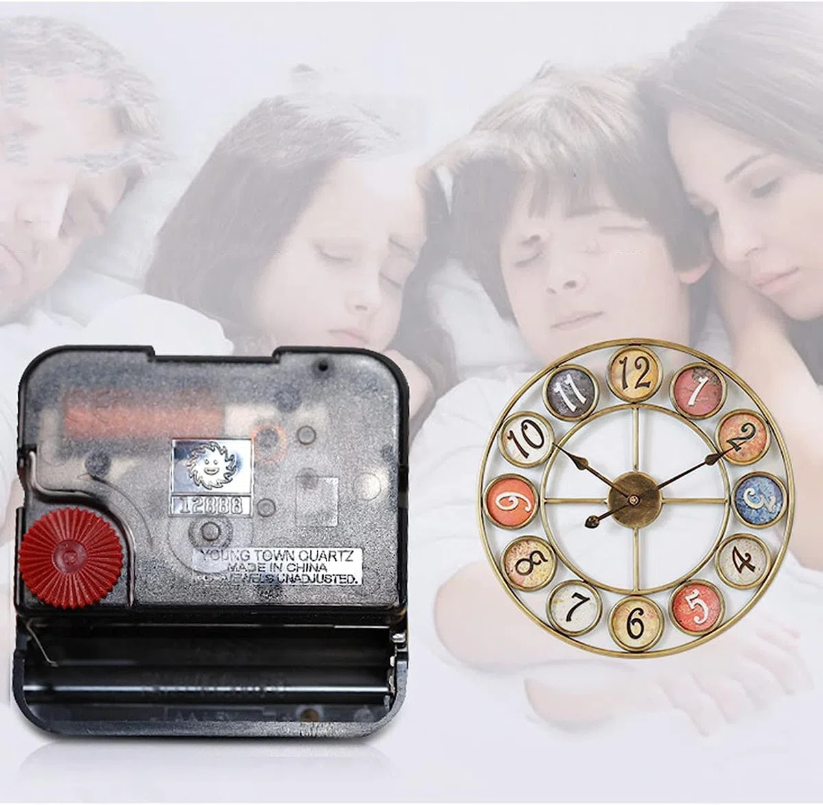 Outdoor Indoor Wanduhr, 24 Zoll / 60 cm große runde Gartenuhr, offene schmiedeeiserne wasserdichte Outdoor-Uhr Indoor Outdoor Dekoration