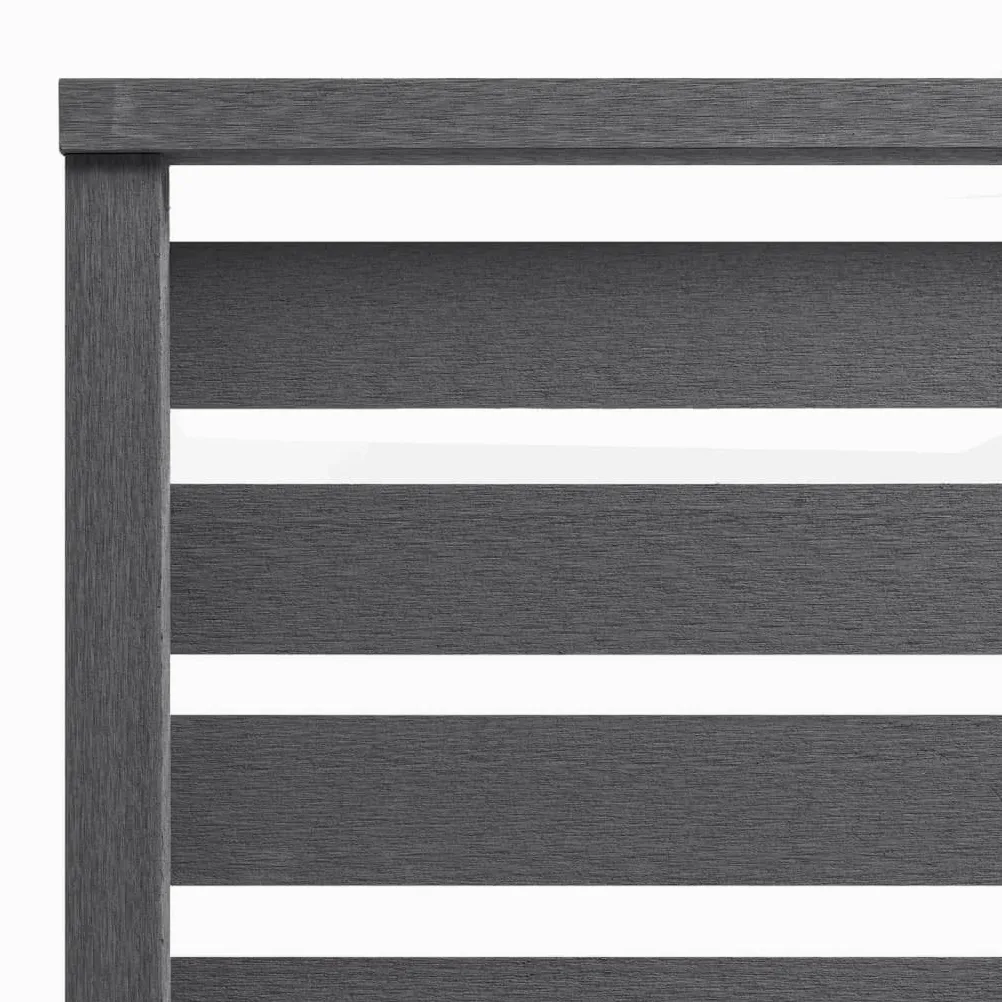 Zaunelement WPC 180x180 cm Grau Sichtschutzzaun, Garten Sichtschutz Panel Gartenzaun für Landschaft, Garten, Außende Dekoration