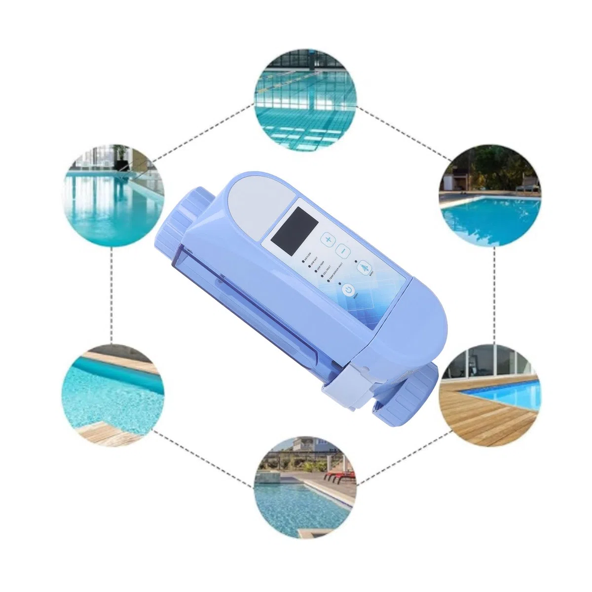 Pool-Chlorinator-System, Smart Control Salzwasser-Pool-Cl-Generator für die Poolreinigung, Integrierte Steuerungsausrüstung für die Zirkulation (EC Pro 16)