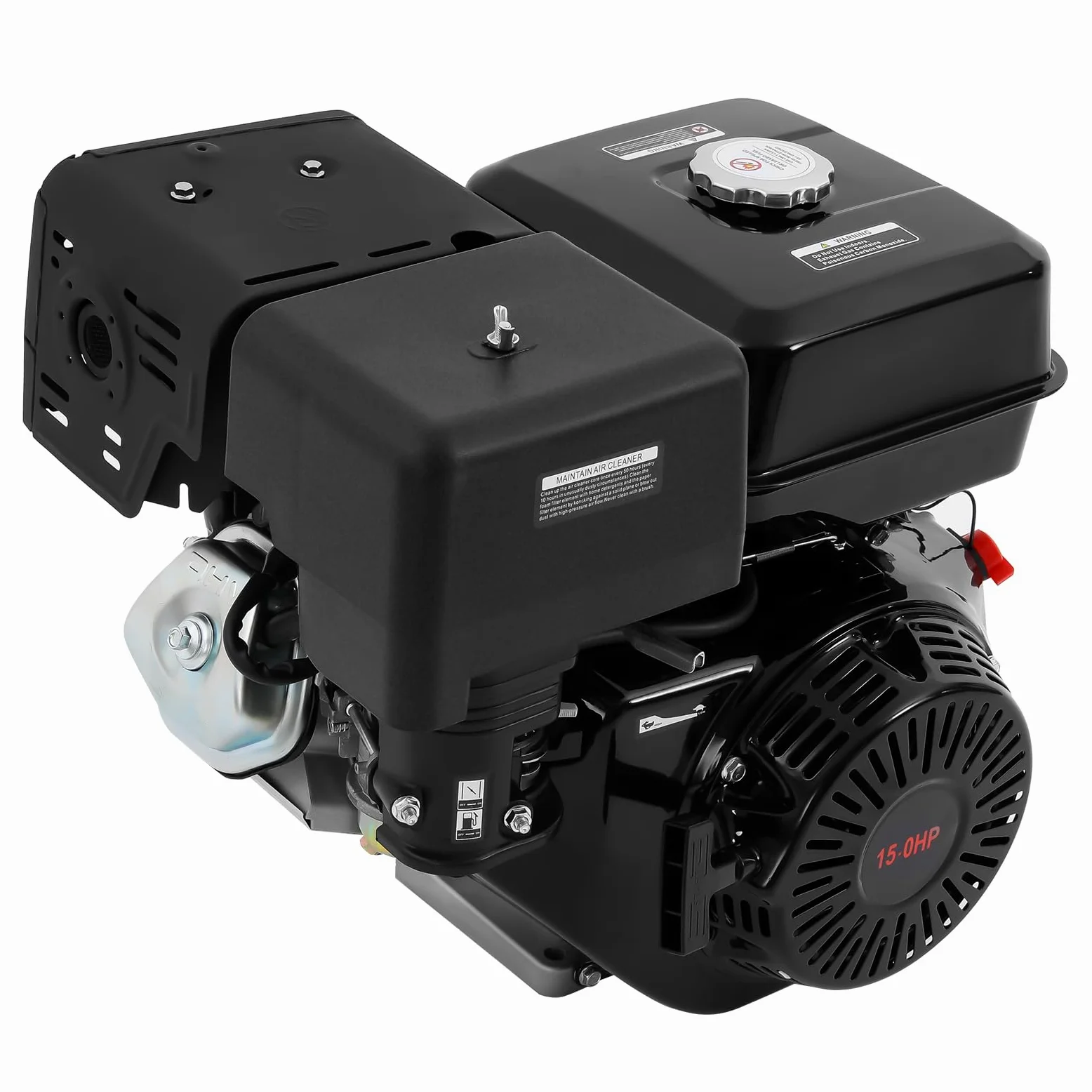 15HP Benzin Motor 4 Takt OHV Mini Benzinmotor 420ccm Mehrzweckmotor Niedriger Kraftstoffverbrauch Kartmotor Luftkühlung Rasenmäher-Motor Einfache Bedienung für Wasserpumpen, Rüttler, Generatoren usw