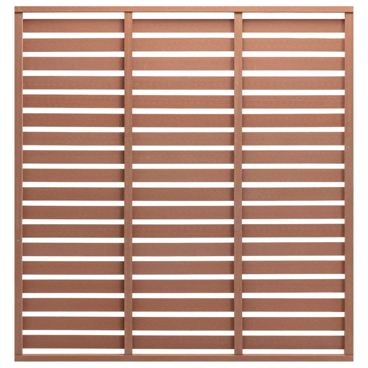 Zaunelement WPC 180 x 180 cm Lamellenzaun ohne Posten Sichtschutzzaun Braun Gartenzaun Windschutz Zaun Zaunelement Terrasse Garten